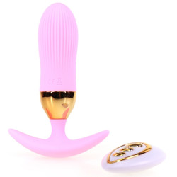 Generique Plug vibrant Stripe Egg 10 x 3cm Rose
